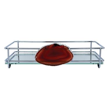 Imagem de Bandeja Hara Fence Ágata Cromada 10X20 Cm