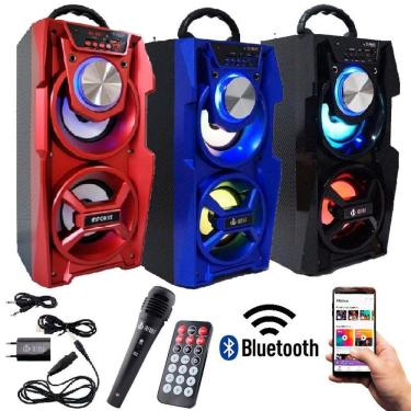 Imagem de Caixa de Som 12W Amplificada com Bluetooth, USB e Microfone M867BT Cores Variadas INFOKIT