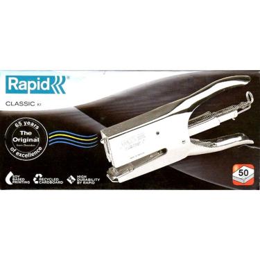 Imagem de Grampeador Profissional Alicate para 50 Folhas 26/6 26/8 K1 Rapid