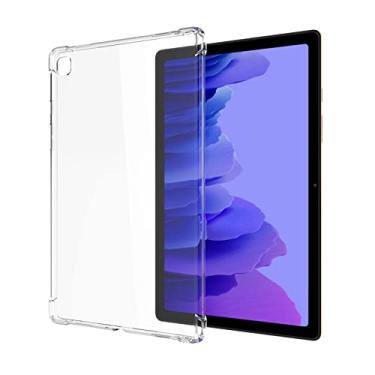 Imagem de DWaybox Capa para Samsung Galaxy Tab A7 de 10,4 polegadas lançado em 2020 SM-T500 / T505 / T507 Capa de borracha macia de poliuretano termoplástico com borda transparente transparente
