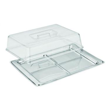 Imagem de Porta Frios Inox Com Tampa Acrílico Mimo Style