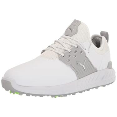 Imagem de PUMA Sapato de golfe masculino Ignite Articulate, Puma branco/Puma prata/cintura alta, 9