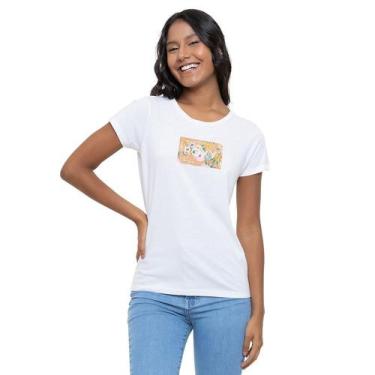 Imagem de Camiseta Feminina Roxy I Love Print Branca