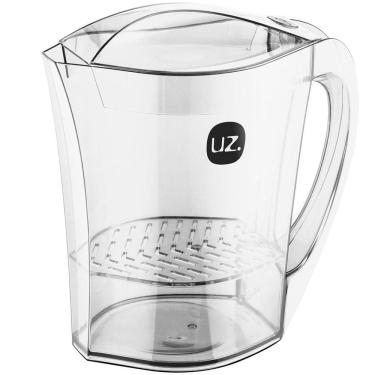 Imagem de Jarra de Plástico 3 Litros com Alça Tampa e Filtro para Água Aromatizada Gold UZ Transparente