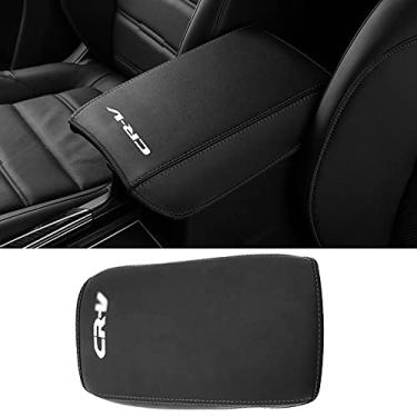 Imagem de LEXLEY Capa de apoio de braço para console central à prova d'água, capa protetora de couro antiarranhões para Honda CRV CR-V 2017 2018 2019 2020, não serve para CRV 2021-pontos pretos