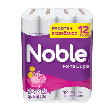 Imagem de Papel Higiênico Noble Neutro Folha Dupla 12 rolos de 20m