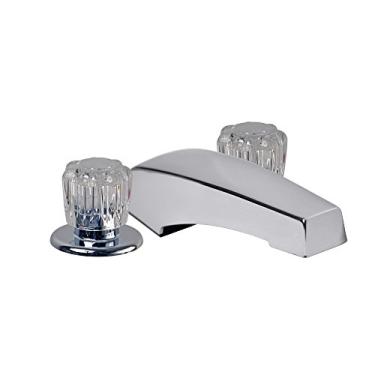 Imagem de DANCO Torneira para banheira de jardim com 2 alças para casa móvel e RV, cromada, 1 pacote (10661)