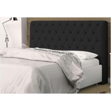 Imagem de Cabeceira Casal Queen 160 Cm Para Cama Box Lady Suede Preto - Sa Móvei