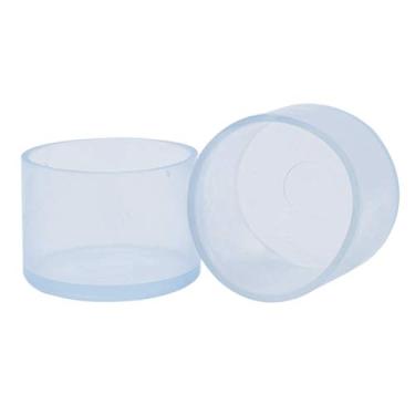 Imagem de Treely – 8 peças de bonés com pontas para as pernas, 1 1/4 pol. de madeira para o chão, protetores para as pernas da cadeira, capa para pés de móveis, transparente