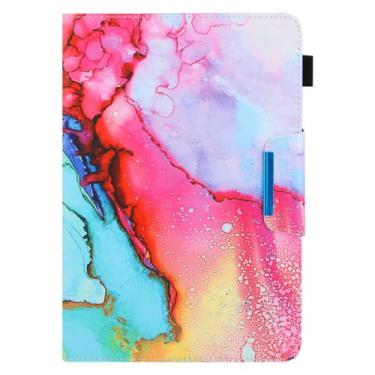 Imagem de CUTTIZ Capa de tablet colorida universal elegante compatível com capa flip de 7 polegadas 8 polegadas 10 polegadas capa inserível cartão multifuncional suporte capa de couro (P13010 em geral)