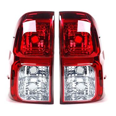 Imagem de Para Toyota Para Hilux Revo pickup truck 2015 2016 2017 2018 Lâmpada de luz traseira do carro com chicote de freio Lâmpada traseira esquerda direita