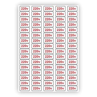 Imagem de Etiquetas Adesivo De Voltagem para Tomadas - 220v