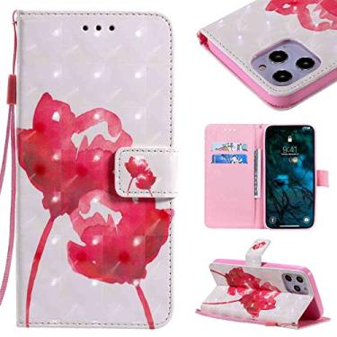 Imagem de Fansipro Capa para celular carteira Folio Capa para Motorola Moto P30 Note, Capa fina de couro PU premium para Moto P30 Note, 2 espaços para cartão, ajuste exato, rosa vermelho