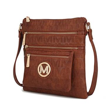 Imagem de Bolsa tiracolo feminina Mia K, alça ajustável de couro PU, bolsa cruzada lateral, bolsa de ombro, Jessy Camel, Small