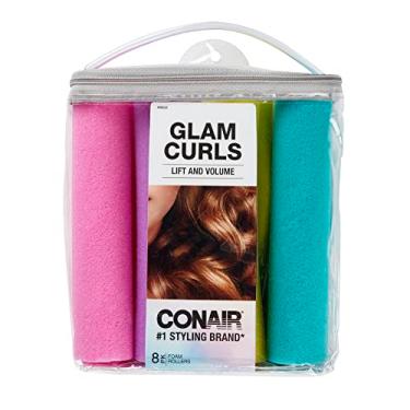 Imagem de Rolos de cabelo Conair, espuma, cores variadas, 8 unidades