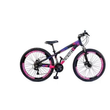 Imagem de Bicicleta Vikingx Tuff 30 Aro 26 Tourney Tz 21V Preto E Azul - Milan B