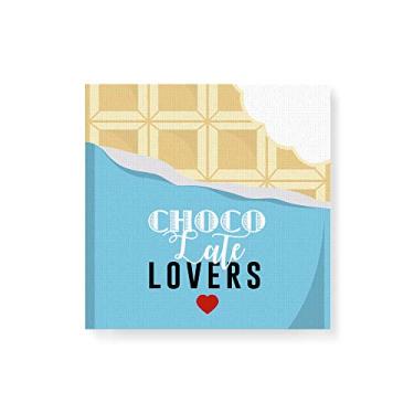 Imagem de Arte Maníacos Quadro Decorativo em Tela Canvas Choco Lovers Mordido Azul - 50x50cm