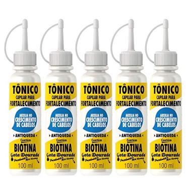Imagem de KIT 05 TÔNICO BIOTINA GOTA DOURADA 100ML