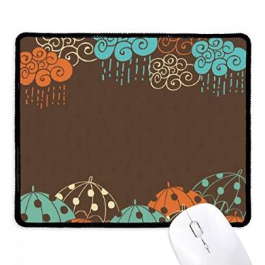 Imagem de Cloud Rain Umbrella Padrão Clima Mousepad Borda Costurada Tapete Borracha Gaming Pad