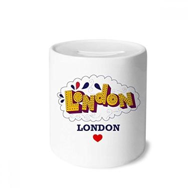 Imagem de DIYthinker Love London Britain UK Caixa de moeda de cerâmica porta-moedas presente de cofrinho