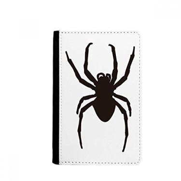 Imagem de Bolsa carteira Notecase Burse com ilustração de aranha e estampa preta para passaporte