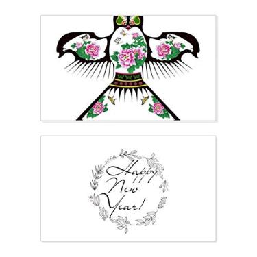 Imagem de Cultura chinesa tradicional padrão pipa ano novo festival cartão felicitações Bless mensagem presente