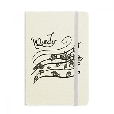 Imagem de Caderno com estampa de vento pintado à mão, capa dura oficial, diário clássico, caderno de anotações