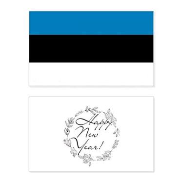 Imagem de Bandeira nacional da Estônia, país da Europa, ano novo, festival, cartão de felicitações, mensagem de abençoamento presente