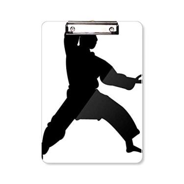 Imagem de China Martial Art Shaolin padrão Kung Fu pasta de prancheta pasta de escrita placa de suporte A4