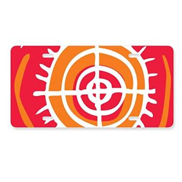 Imagem de DIYthinker Alvo Totems do México Placa de licença de civilização Antiga Decoração de Carro Acessório de Aço Inoxidável