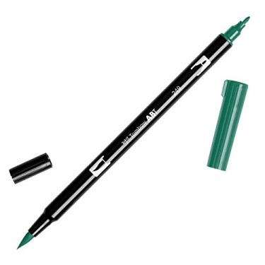 Imagem de Tombow Marcador de arte para caneta pincel duplo, 249 - verde caçador, 1 pacote