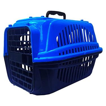 Imagem de Caixa Transporte Pet N1 Cães Cachorros Gatos Plástico (Azul)