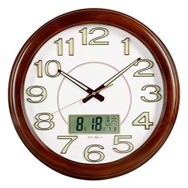 Imagem de Relógio de parede decorativo, com relógio de parede moderno e luminoso, relógios de parede silenciosos movidos a quartzo