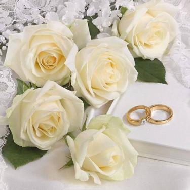 Imagem de Guardanapo Para Decoupage 33X33cm White Wedding Ambiente Luxury