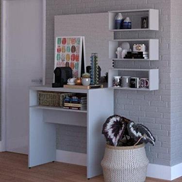 Imagem de Conjunto Balin 1 Aparador e 3 Nichos Bramov Móveis Cinza