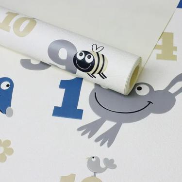 Papel de Parede Dinossauro Dino Baby Desenho Azul Verde Quarto Infantil  Menino Bebê Criança Adesivo Lavável Vinílico em Promoção na Americanas