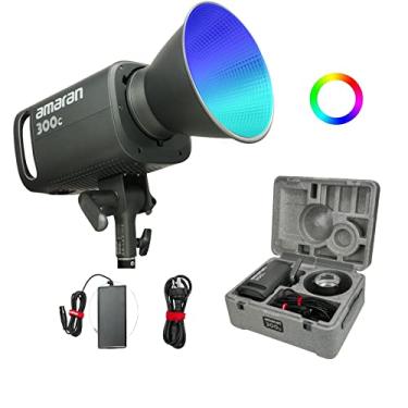 Imagem de Aputure Amaran 300C RGBWW Luz de vídeo LED colorida, 300W bicolor 2500K a 7500K Bowens Mount Luz contínua Controle de aplicativo Bluetooth 9 Sistema FX DC/AC Fonte de alimentação Ventilador silencios