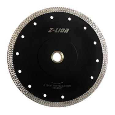 Imagem de Lâmina de serra diamante super fina, 10 cm, azulejos de porcelana, granito, mármore, cerâmica, diamante, disco de corte, ZL-ThinJP-7IN-5/8, Preto, 7 inch-5/8 Hole