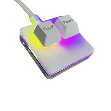 Imagem de Teclado Newhui OSU com 2 teclas e eixo vermelho para jogos, teclado mecânico NONO Hotswap, teclado mecânico para copiar e colar mini teclado RGB mecânico para macros e jogos de ritmo