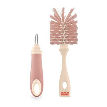 Imagem de Escova para Limpar Mamadeiras 2 em 1 First Moments Rosa Fisher Price - BB1061