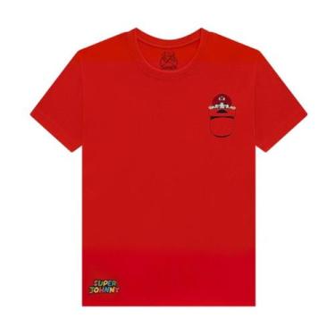 Imagem de Johnny Fox Camiseta Manga Curta Estampada Vermelho
