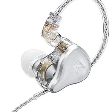 Imagem de Fone de ouvido de metal KZ ZAS 7BAs + 1DDs híbrido 16 drivers HiFi Bass Earbuds em fones de ouvido para monitor de ouvido Fones de ouvido esportivos com cancelamento de ruído (sem microfone, branco)