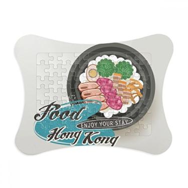 Imagem de Moldura de quebra-cabeça de Hong Kong Claypot China Decoração de quadro Enfeite de jogo de quebra-cabeça