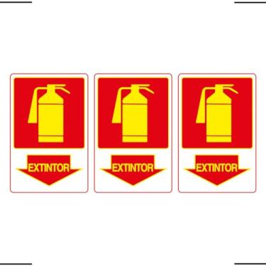 Imagem de Combo 3 Placas De Sinalização Extintor 20X30 Ekomunike - X-711 F9e