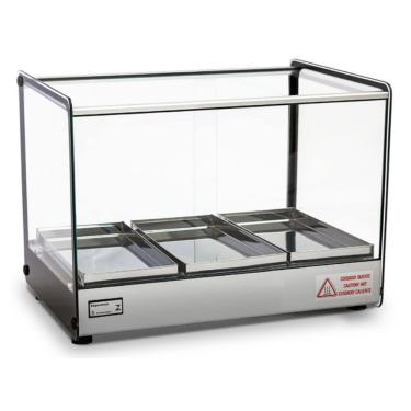 Imagem de Estufa Quadrada Linha 3 Bandejas EVR BC Vidro Reto Com Perfil Cinza - Titã