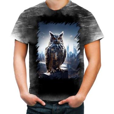 Imagem de Camiseta Desgaste Coruja Metropolitana Design 2 - Kasubeck Store