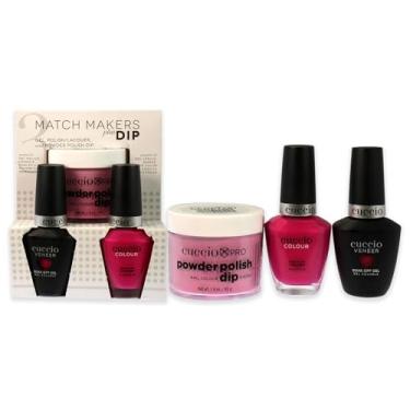 Imagem de Match Makers Plus Dip – Don't Get Tide Down da Cuccio para mulheres – 3 unidades de sistema de polimento em pó profissional de 45 g, gel de imersão folheado de 12,5 g, esmalte colorido para unhas