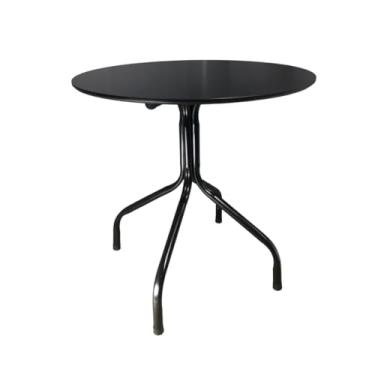 Imagem de Ecom Home - Mesa Moema Redonda 80x80 Para Sorveteria Restaurante Preta