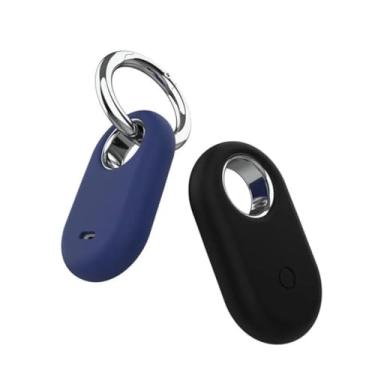Imagem de Kit 2 Capas Cases Chaveiro Para Smarttag2 Compatível Da Samsung Galaxy Android Rastreador (cores azul escuro e preto)