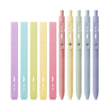 Imagem de Mr. Pen - Marcadores estéticos e canetas de gel, pacote com 10, Bíblia de cores sortidas sem sangramento, tinta preta, marca-texto para bíblias